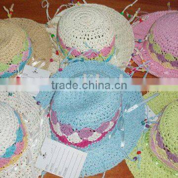 children hat, paper straw hat