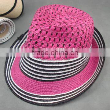 2015 Hot new special wholesale orange fedora straw hat