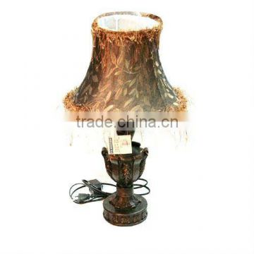 Lot 60 Resin Fabric Shade Craft Table Lamp New