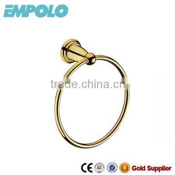 Bathroom accessories wall hanging golden towel ring 916 02