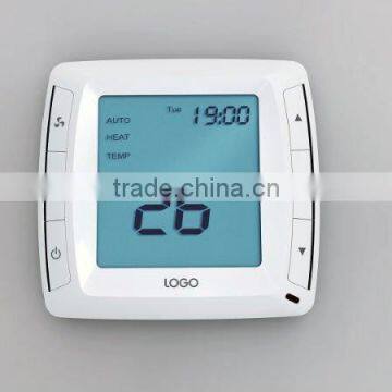 custom plastic enclosure and hardware for wireless thermostat with touch screen lcd