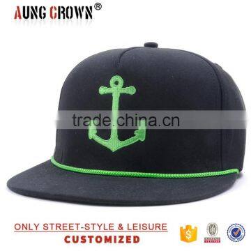 flat brim design your own 5 panel hat cap