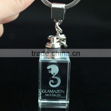 Promotional crystal metal led keychain