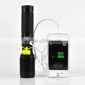 POPPAS 6618 XM-L2 Output 600LM High Power With Usb Rechargeable Flashlight photo-3