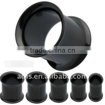 Body piercing jewelry anodized black double flared tunnel