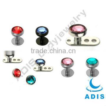 Attractive G23 Titanium Dermal Anchor Piercing Jewelry