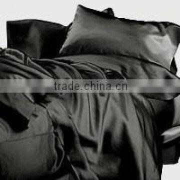 Black Color 4pcs Natural Silk Bedding Set