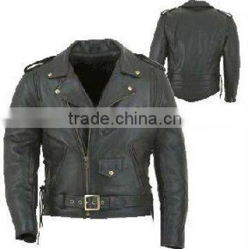 DL-1183 Leather Motorbike Racing Jacket