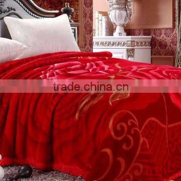 Winter blanket bed sheets raschel blanket double layer mink blanket
