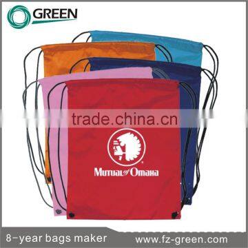 Different colors 2015 colorful drawstring garbage backpack bag