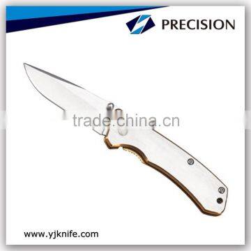 420 Blade Silver Handle Folding Knife