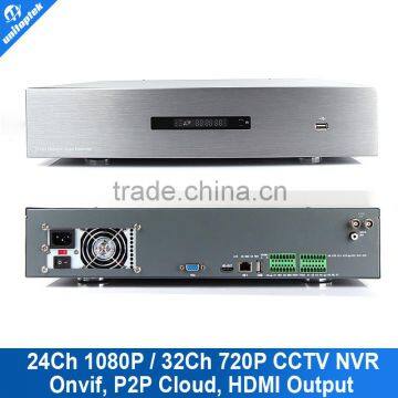 2U Video network recorder 1080p 24CH CCTV NVR HDMI 3G/WIFI P2P cloud 16ch alarm up 24TB