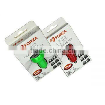 FORZA 5.0V/2.1A Dual USB Car Charger With Clamshell Packaging photo-2