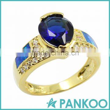 Factory Directly Deeply Blue Opal Sterling Silver Magic Ring ,wedding Ring