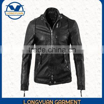 Men's Leather Jackets With Stand up Collar Supplier's Choice photo-5
