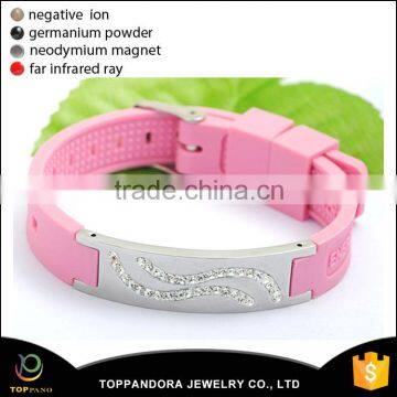 Hot Sale HealthCare Jewelry Fashion Colorful Silicone Bracelet Xtreme Energy Negative Ion Silicone Balance Bracelet