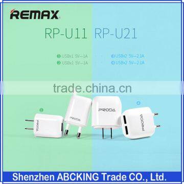 Original Remax PRODA Phone charger RP-U11 / RP-U21 Travel Charger