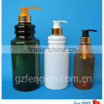 Guangzhou factory 8oz 16oz plastic shampoo bottles with aluminium pump