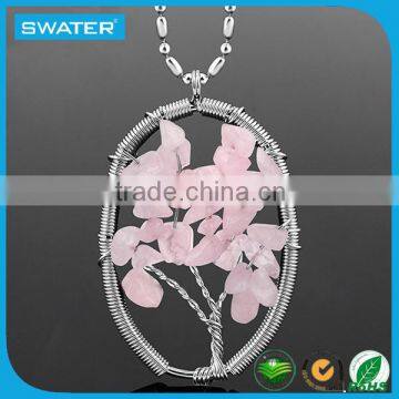 New Products 2016 Indian Rose Quartz Pendant