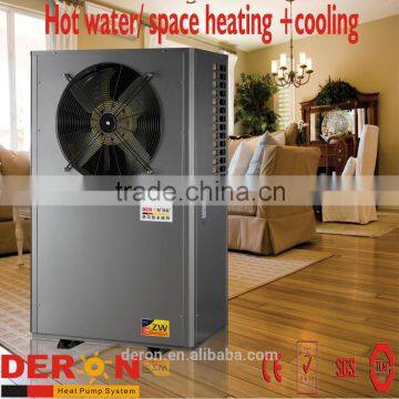 DERON CE TUV ROHS air source heat pump water heater 8 - 13.5kw(hot water+room cooling/ heating)