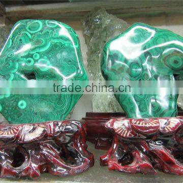 Wholesale natural gemstone malachite tumbled poket stone/malachite quartz crystal rough stones