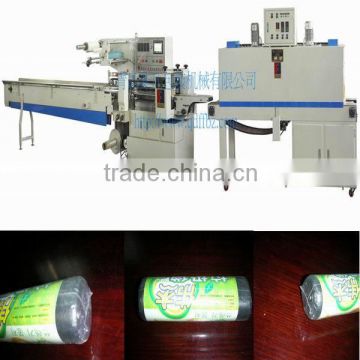 China Factory Automatic Rubbish Bag Shrink Wrapping Machine