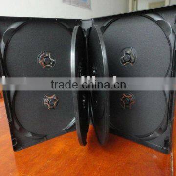 22mm Multi 8 Discs With 2 Tray Black Cover Box , DVD Case