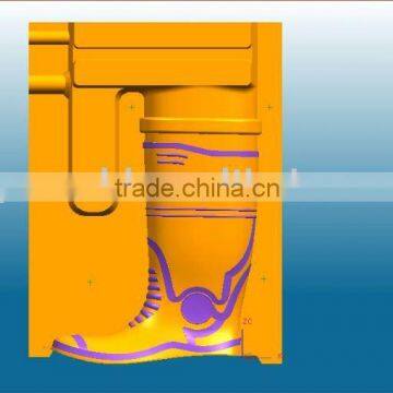 Plastic Double color Safety gumboots injection mould