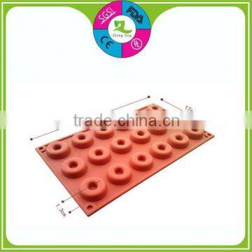 Customized colors Donut shaped cake silicone mold