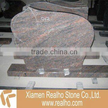 red multicolor granite tombstone