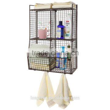 Wall Mounted Collapsible Metal Wire Mesh Storage Basket