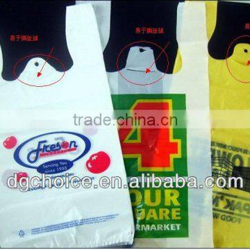 Wholesale Cheap Shopping Supermarket Shopping Custom Printed Plastic T-shirt Bag photo-3
