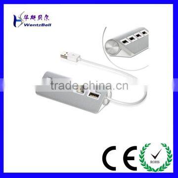 Premium Aluminum 4 Port USB Hub 2.0 Hub for Mac MacBook Air Pro Ultrabooks,Microsoft Surface RT Laptops OEM SUPPORT