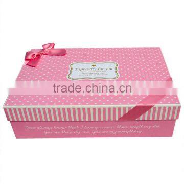 Dongguan factory luxury strong pink paper box