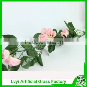 Plastic hanging leaves, artificial leaf rattan ,synthetic rattan, artificial wall hanging flowers