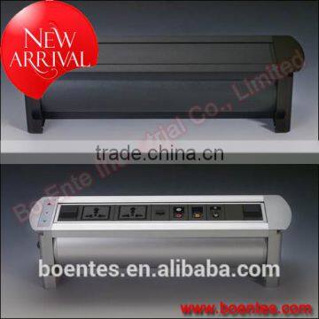 CE Approve Switch Trigger Desktop Electric Rotating Socket With Module Design Conference Table Outlet photo-6