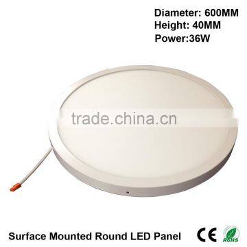 Surface Mounted 600MM Diameter 36W Big Size Round LED Panel From Factory In Shenzhen