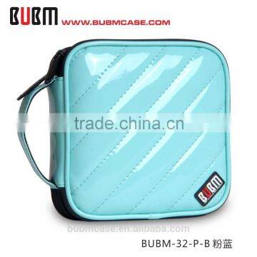 Fashion Blue 32 Capacity PU Leather Cover CD Case DVD Case Car Disc Case photo-2