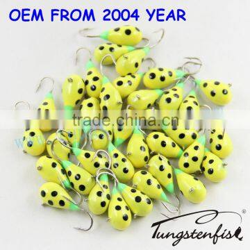 painted tear drop ice jig tungsten ice fishing jigs