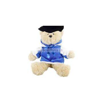 embroidery plush stuffed soft blue coat Plush Hoodie Bear logo imprinted beanbag mascot scarf band t-shirt bandana costume toys