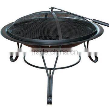 Keyo hot sale outdoor garden wood burning 30" round steel fire pit