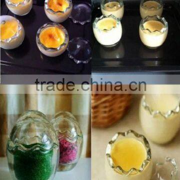 Wholesale egg shape glass yogurt pudding jars