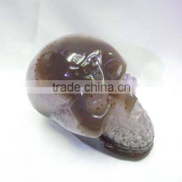 Amethyst Rock Head Crystal Skull / Hand Carved Amethyst Crystal Skull Wholesale photo-4