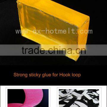 Strong sticky hot melt adhesive for tapes, hot melt adhesion