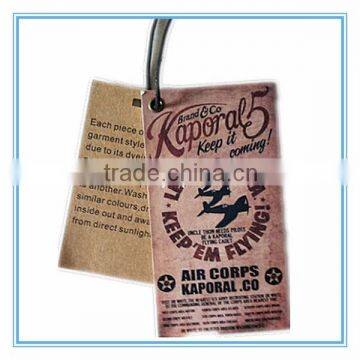 thick cardboard printed paper hang tag for jeans