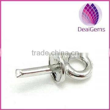 Wholesale 925 sterling silver pearl pendant cap pin finding