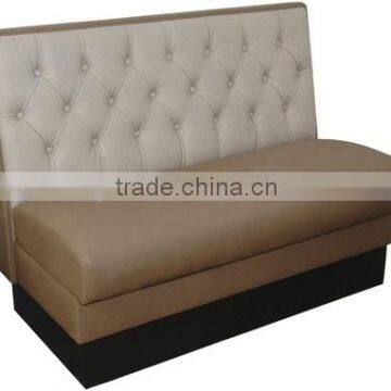 PU leather upholstery wood base restaurant booths
