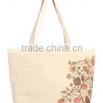 Lady summer beach tote canvas shopping bag