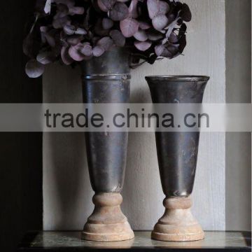 MJ32 Ceramic dark brown vase for home decor 2016