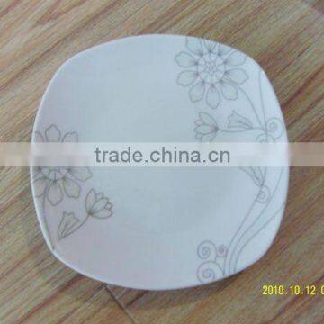 Flower Decal Porcelain Tableware Set Restaurant Chinaware Plates